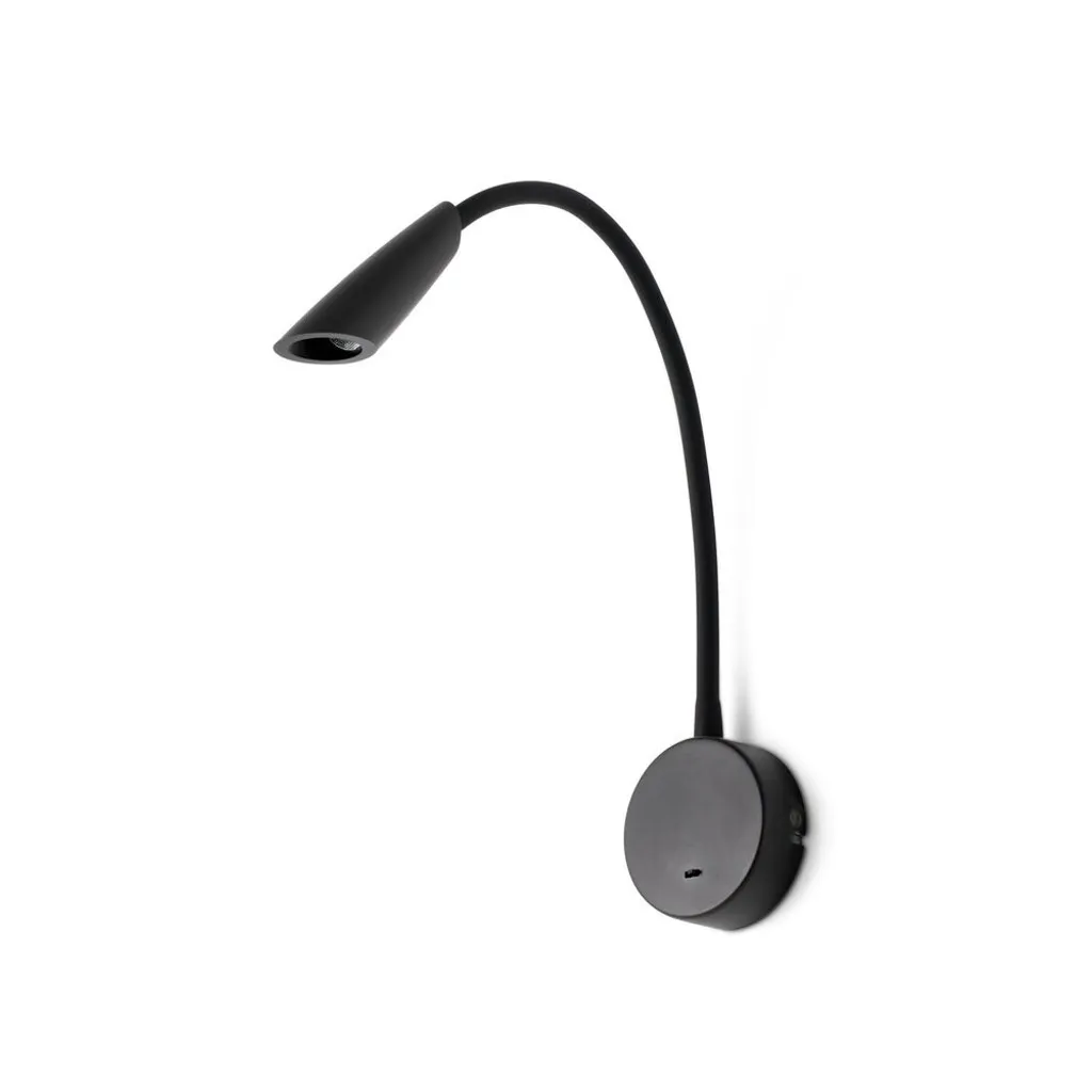 Lampe de lecture murale noire BOKEN pour lire au lit sans déranger autrui