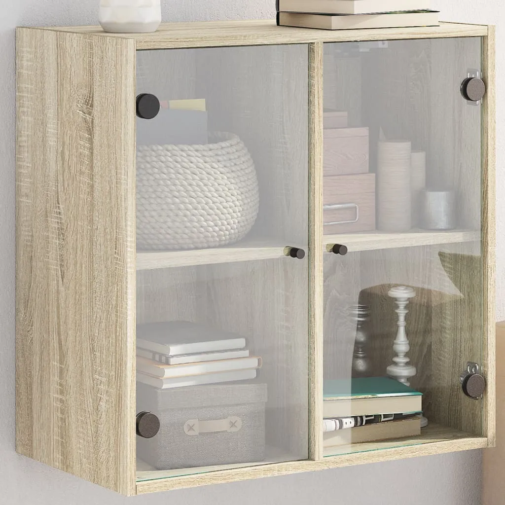 Nuova Vetrina Pensile Rovere Sonoma 68x37x68,5 cm | Mobili Parete