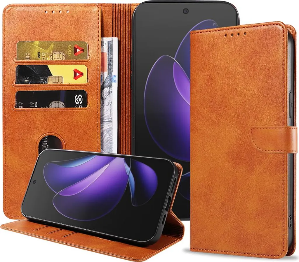 Custodia Anti-Urto Oppo Reno 13 F | Protezione Totale Marrone