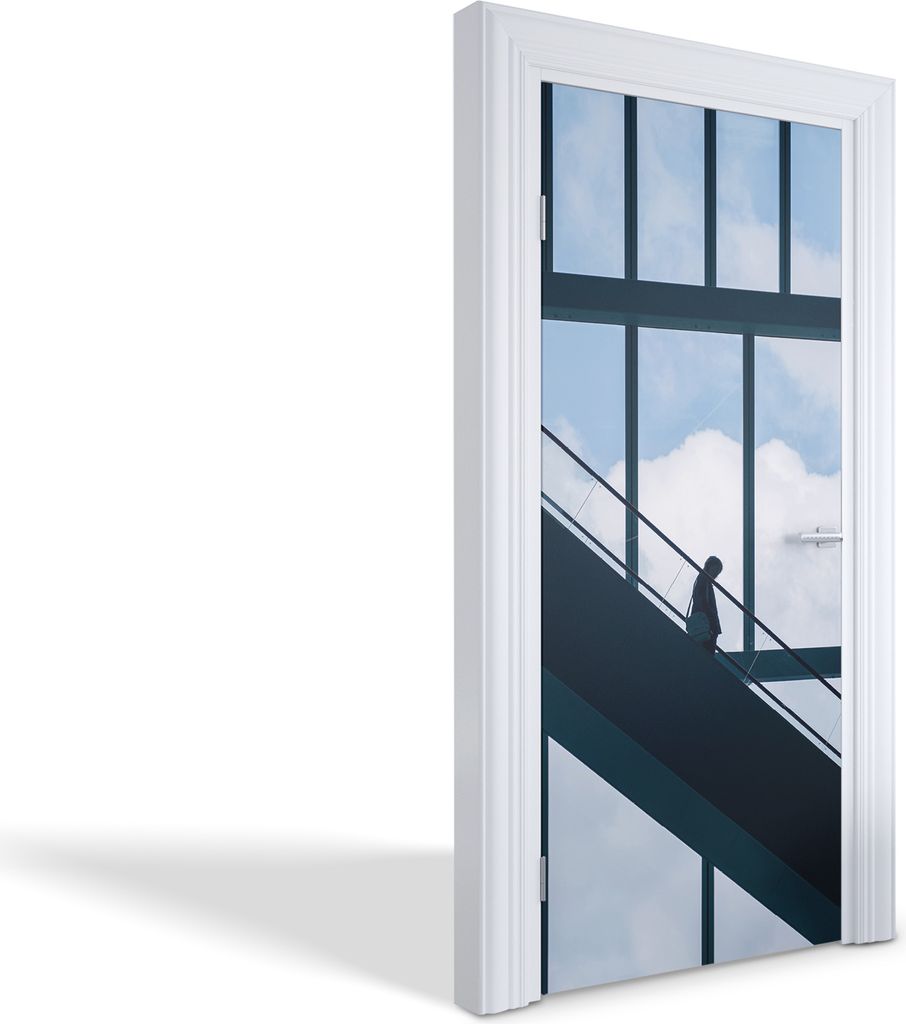 Türfolien Design Selbstklebende Wandsticker Türtapeten - Einsamkeit auf der Treppe - 95 x 205 cm