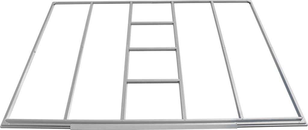 A metal frame structure on a white background.