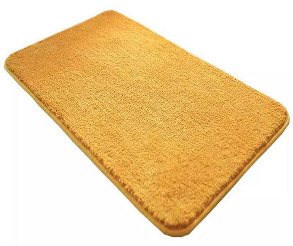 Antislip badmat, waterabsorberend, zacht, pluizig, gele Productafbeelding 