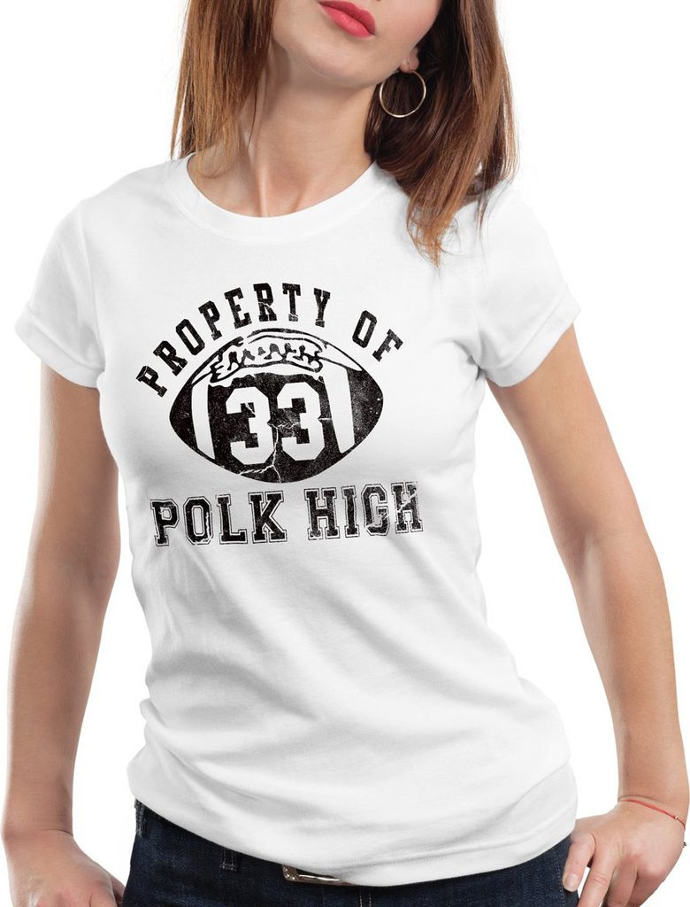 style3 Property of Polk High Damen T-Shirt, Farbe:Weiß, Größe:XL