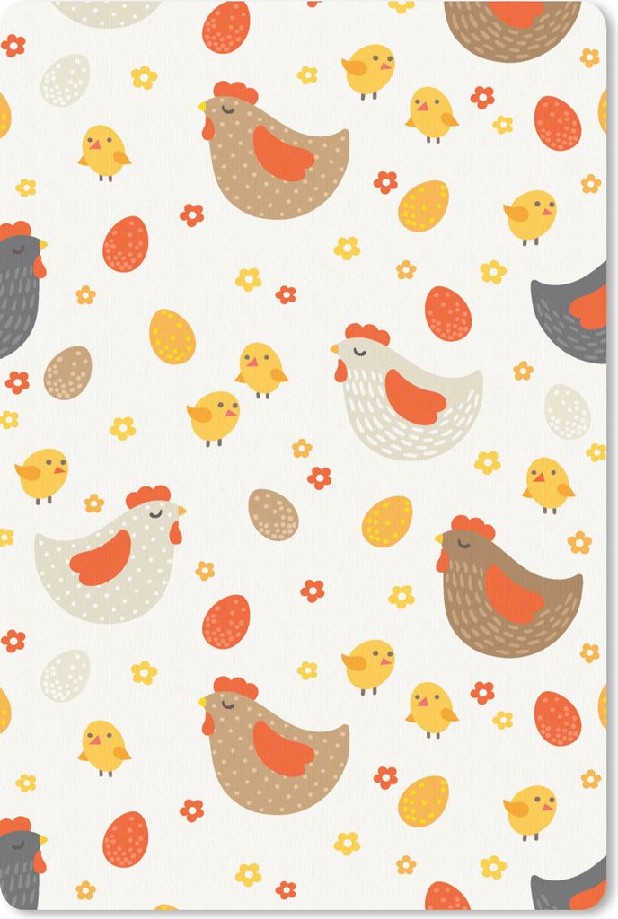 MuchoWow Mauspad Mousepad Huhn - Eier - Muster 40x60 cm - Mousepads - Maus Mat - Pad - Mausunterlage - Schreibtisch Accesoire