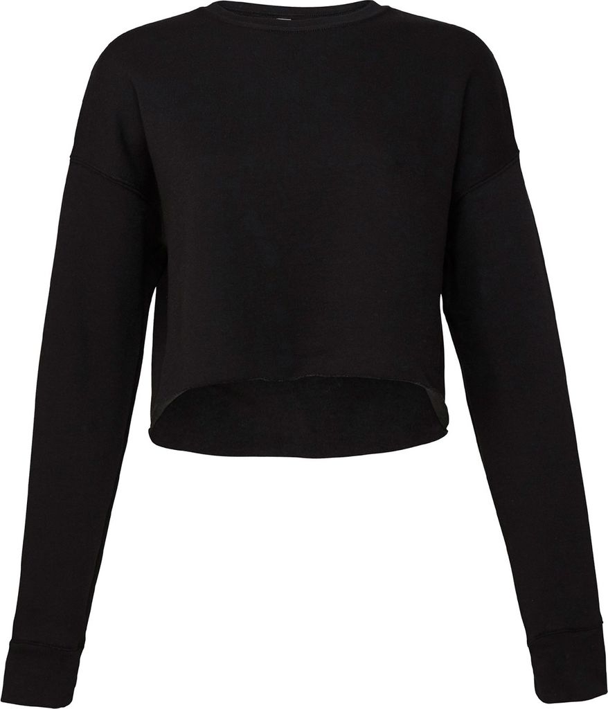 Bella + Canvas - Fleece-Oberteil, kurz geschnitten für Damen RW7063 (S) (Schwarz)