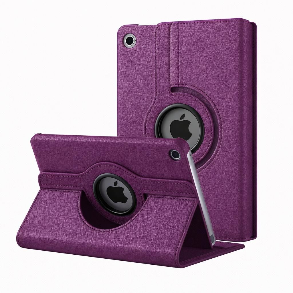 360° Schutzhülle für Apple iPad 10.2" 9. / 8. / 7. Generation (2021/2020/2019) Tasche Hülle Drehbar Stand Schwenkbar Schutz Cover Etui - LILA