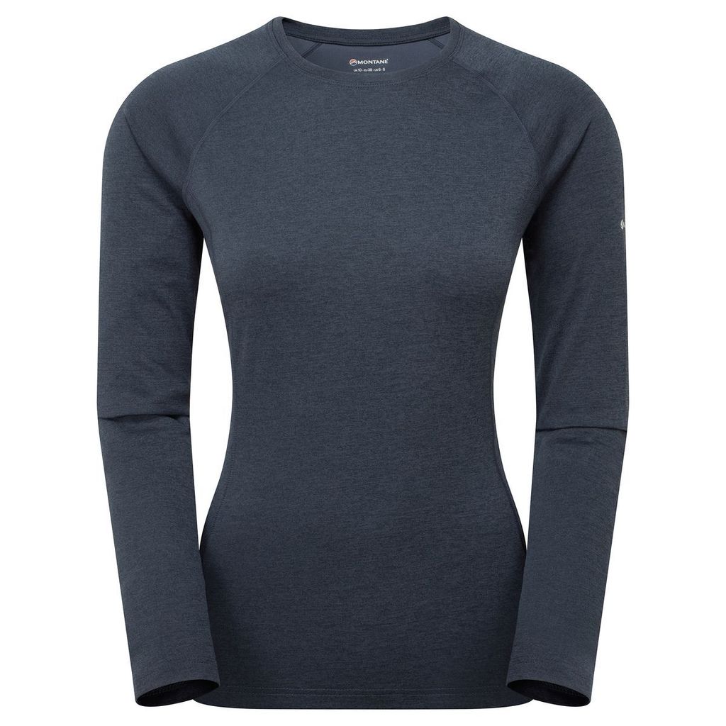 Women'S Dart Long Sleeve T-Shirt, Eclipse Blue, Uk14/L, Fdlstecln17, Montane