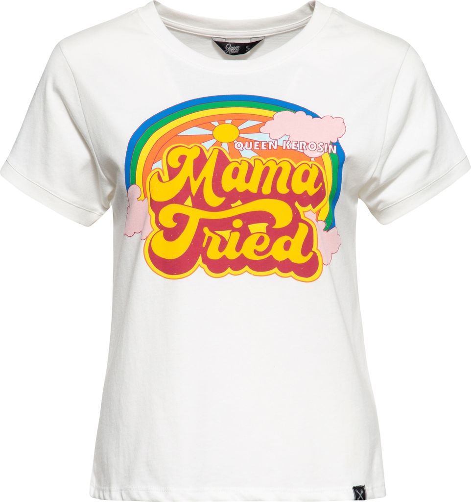Queen Kerosin Mama Damen T-Shirt, weiß, XS