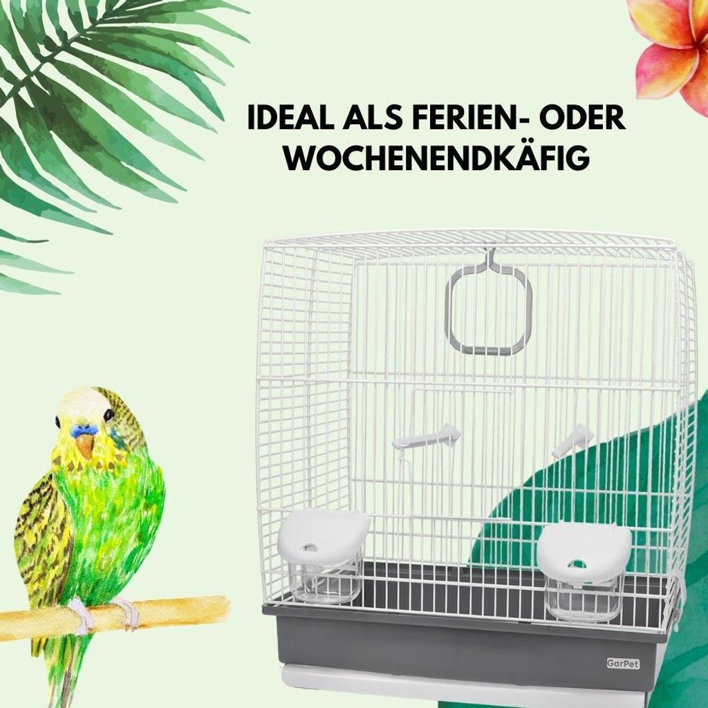 Vogelkäfig Käfig für Vögel Wellensittichkäfig Metall Produktbild 6