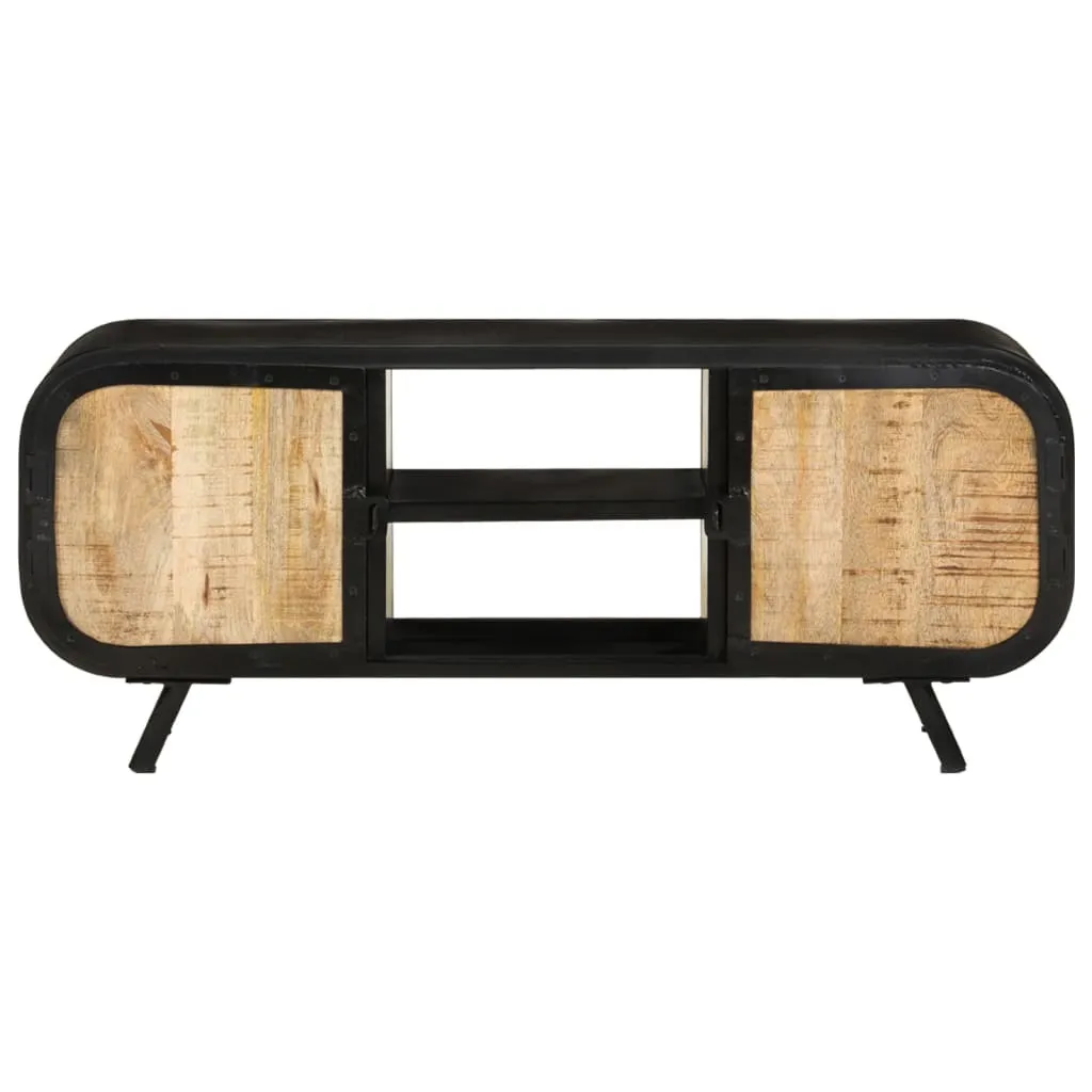 Supporto TV in Legno di Mango Massiccio 110x30x45 cm Mobile Soggiorno