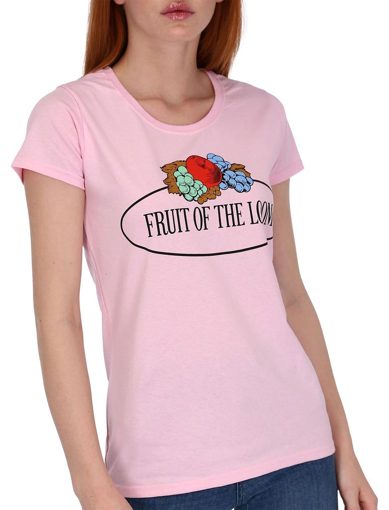 Fruit of the Loom Damen T-Shirt mit großem Vintage-Logo Produktbild 