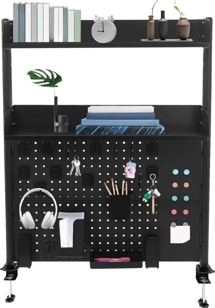 Fini le désordre avec cet organiseur de bureau noir modulaire et compact
