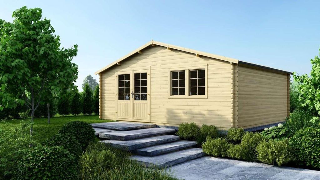 Casetta da giardino in legno - 30m2 - 6x5m - 40mm - colore: Immagine del prodotto 