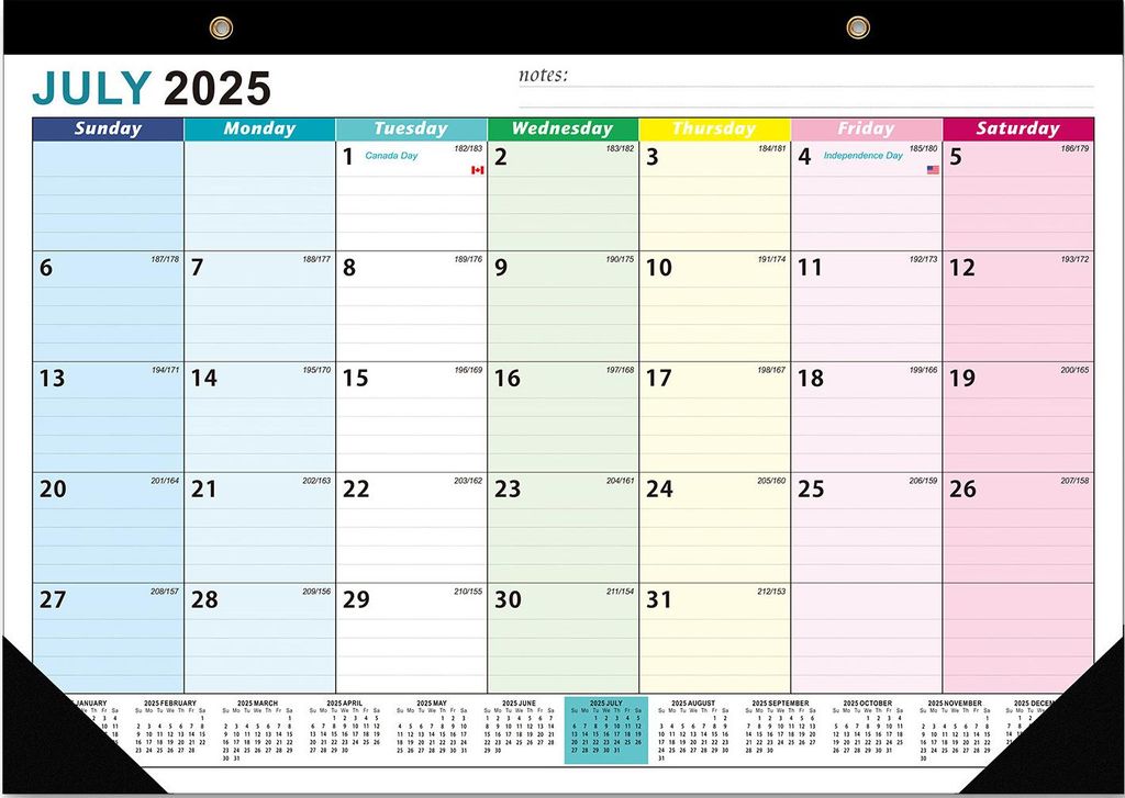 Wandkalender 2025–2026, Blumendesign, Wandkalender zum Aufhängen, Juli 2025 – Dez. 2026, 18 Monatsplaner für Zuhause, Büro, Schule, Dekoration