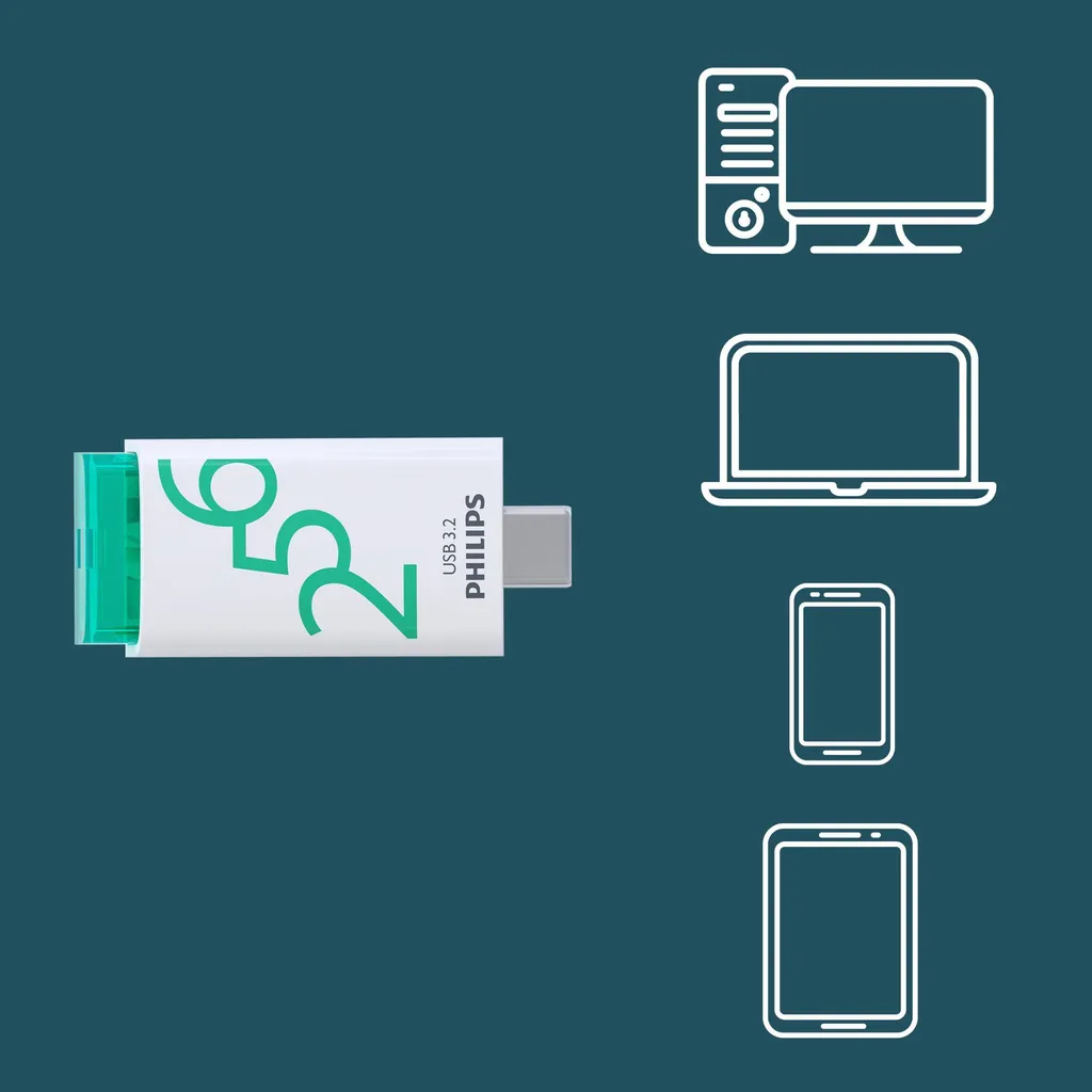 Philips USB-C 256GB Serie Click: Proteggi i Ricordi della Famiglia - 13