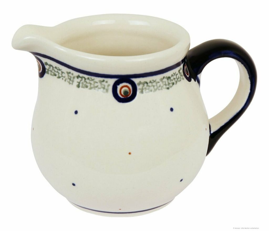 Bunzlauer Keramik 180 ml Sahnekännchen Milchkännchen – kompakte, rundliche Form, Nachbildung 114