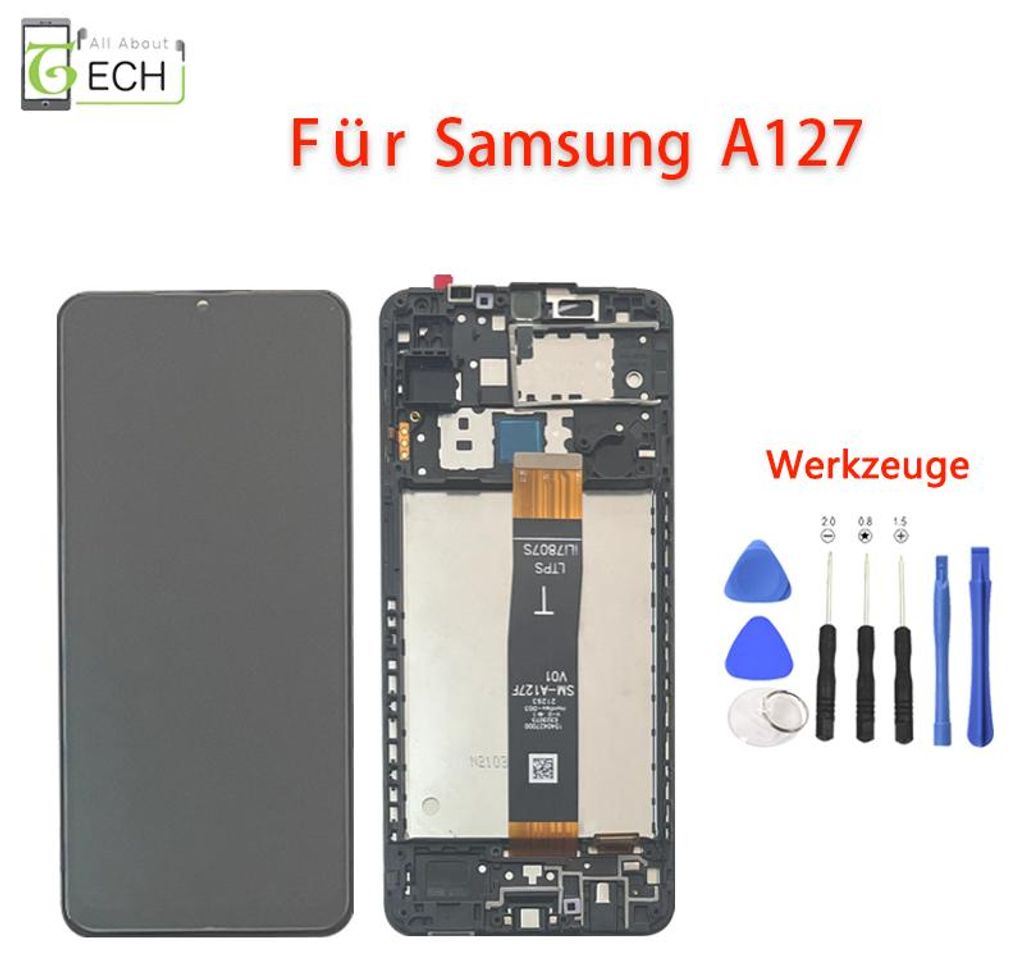 Für Samsung Galaxy A12 Nacho A127F LCD Display Rahmen Produktbild 