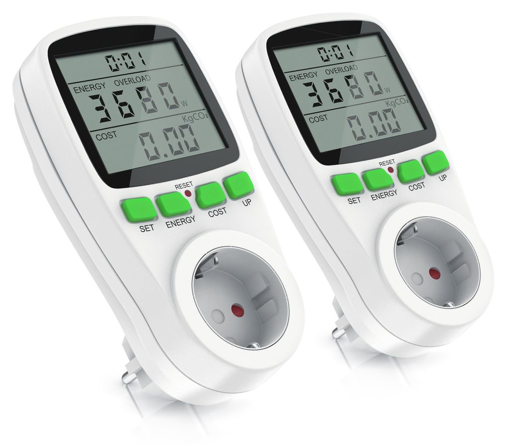 Arendo set van 2 energieverbruiksmeters voor het Productafbeelding 
