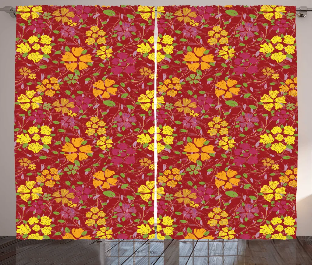 Rideaux Universels à Motif Floral Grimpant Salon et Chambre 280 x 225 cm