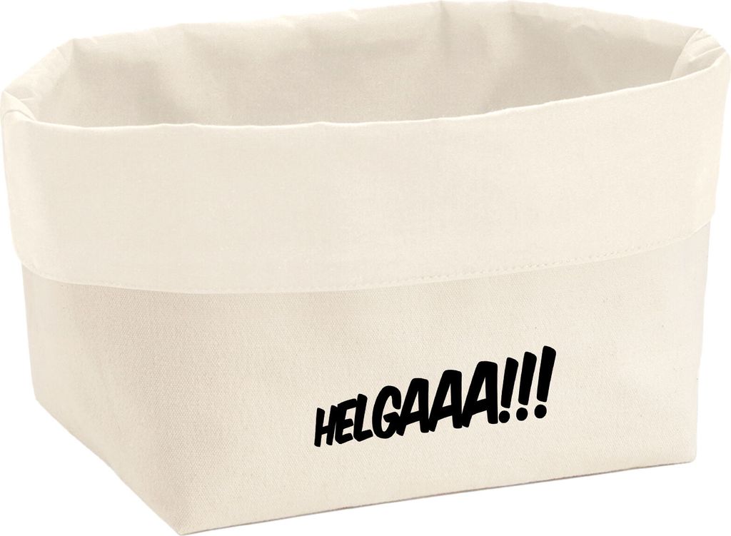 Huuraa Organizer Helgaaa Schriftzug 3 Liter Medium Canvas Baumwolle Utensilo Geschenkidee