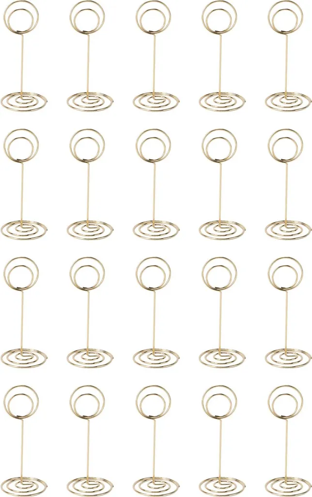 Set 20 Segnaposto Ferro Oro 8,5cm - Portanumeri Tavolo Resistenti