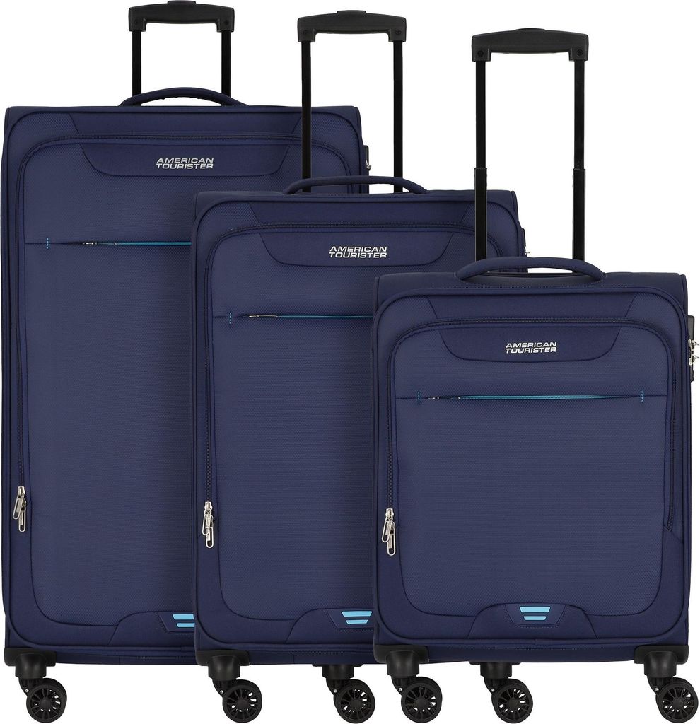 American Tourister Street Roll 4 Rollen Kofferset 3-teilig mit Dehnfalte