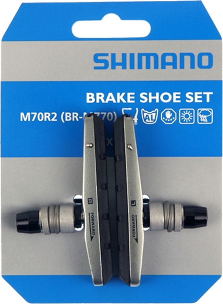 SHIMANO Cartridge MTB, Bremsschuhpaar M70R2, schwarz, Produktbild 