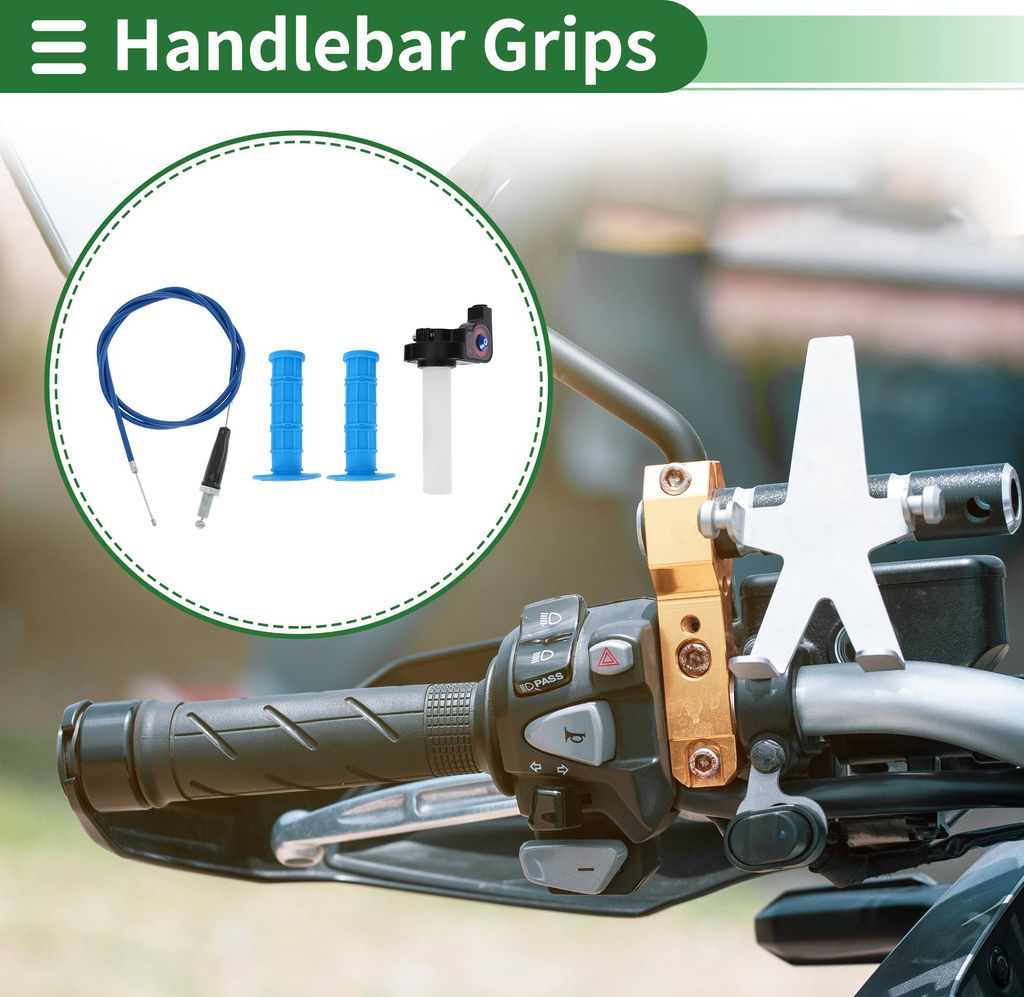 7/8" 22mm 15/16" 24mm Motorrad Handgriffe Cover Kit Rutschfeste Gummi Lenkergriffe Für Motorroller Scooter Fahrrad ATV Himmelblau