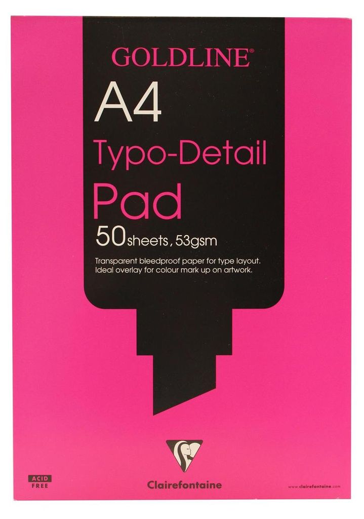 Clairefontaine Typo/Detailed pad A4 50 sheets