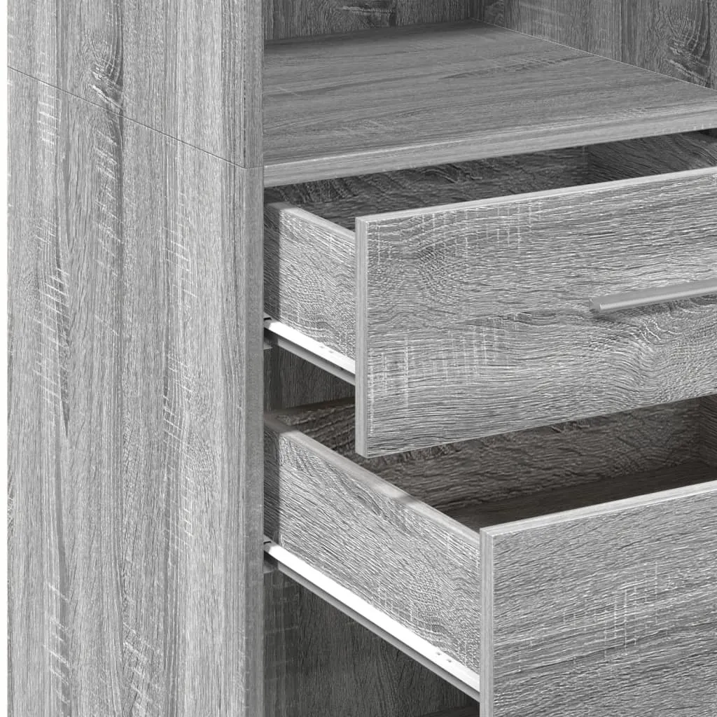 Credenza Grigio Sonoma 40x42,5x124 cm: Mobiletto Salvaspazio e Robusto - 9