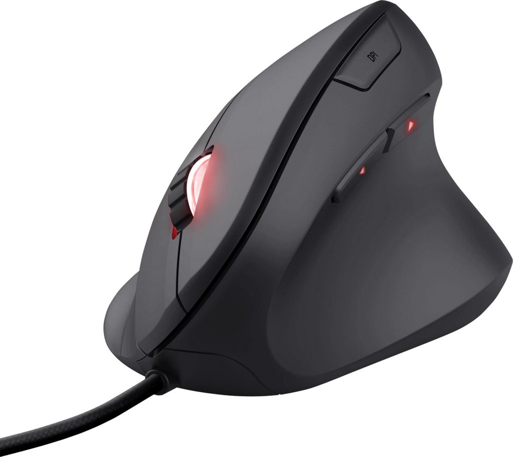 Trust Gaming GXT 144 Rexx Vertikale Gaming Maus, 10.000 DPI, 6-programmierbare Tasten, RGB LED-Beleuchtung, Ergonomisches Design Vorbeugung Gegen M...
