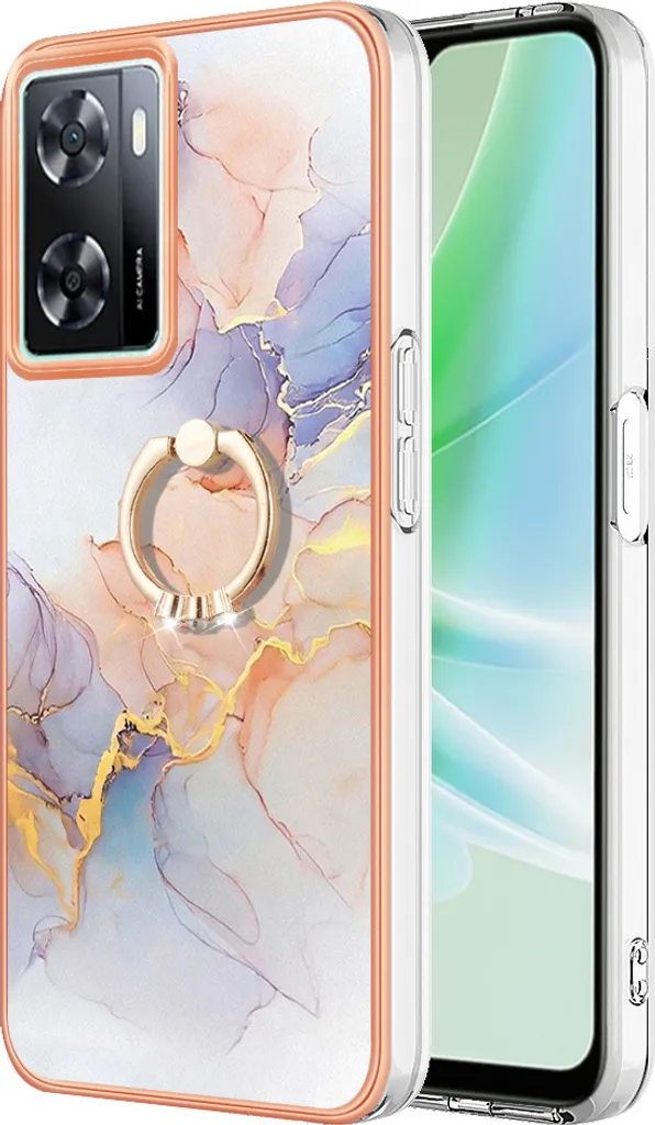 OnePlus Nord N300 Cover Silicone Grigio TPU con Ring Stand Integrato