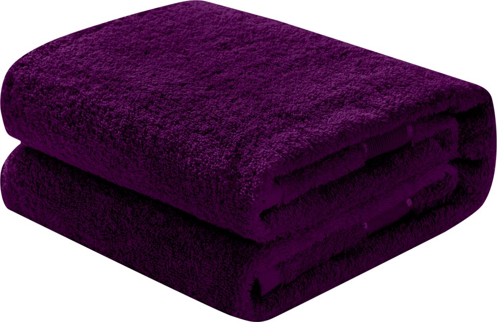 Waschhandschuh, Gästetuch, Handtuch, Duschtuch, Badetuch, Saunatuch aus Frottee, Größe:Saunatuch 80x200cm, Farbe:Violett