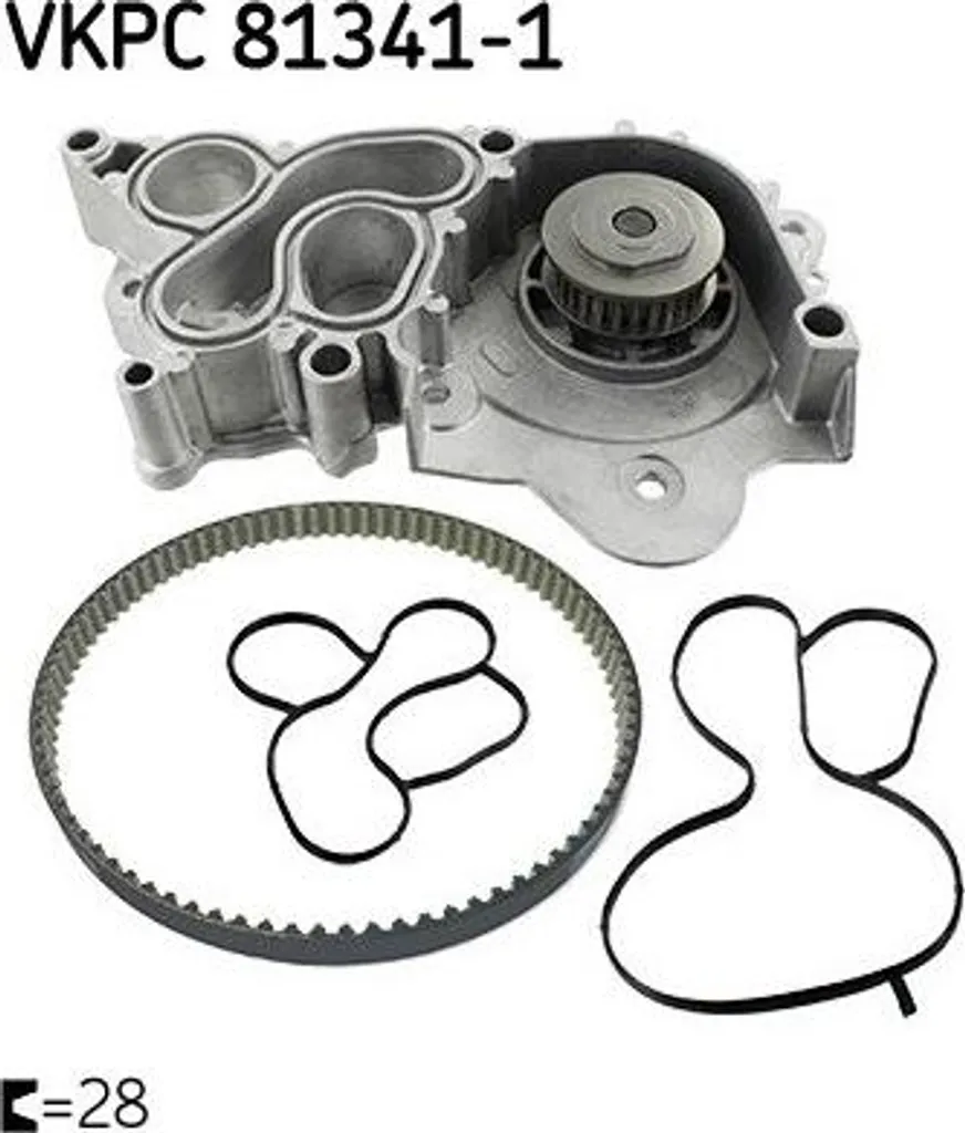 Kit Entretien Distribution Vw 1,0/1,2 Tsi pour Révision Pompe à Eau 10Mm