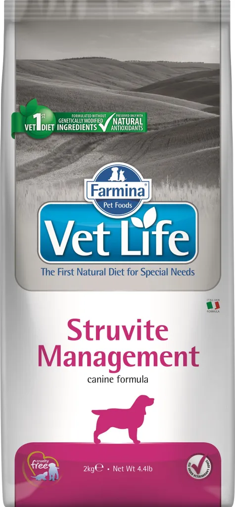 Éliminez les calculs urinaires de votre chien avec Vet Life Natural 2 kg soin