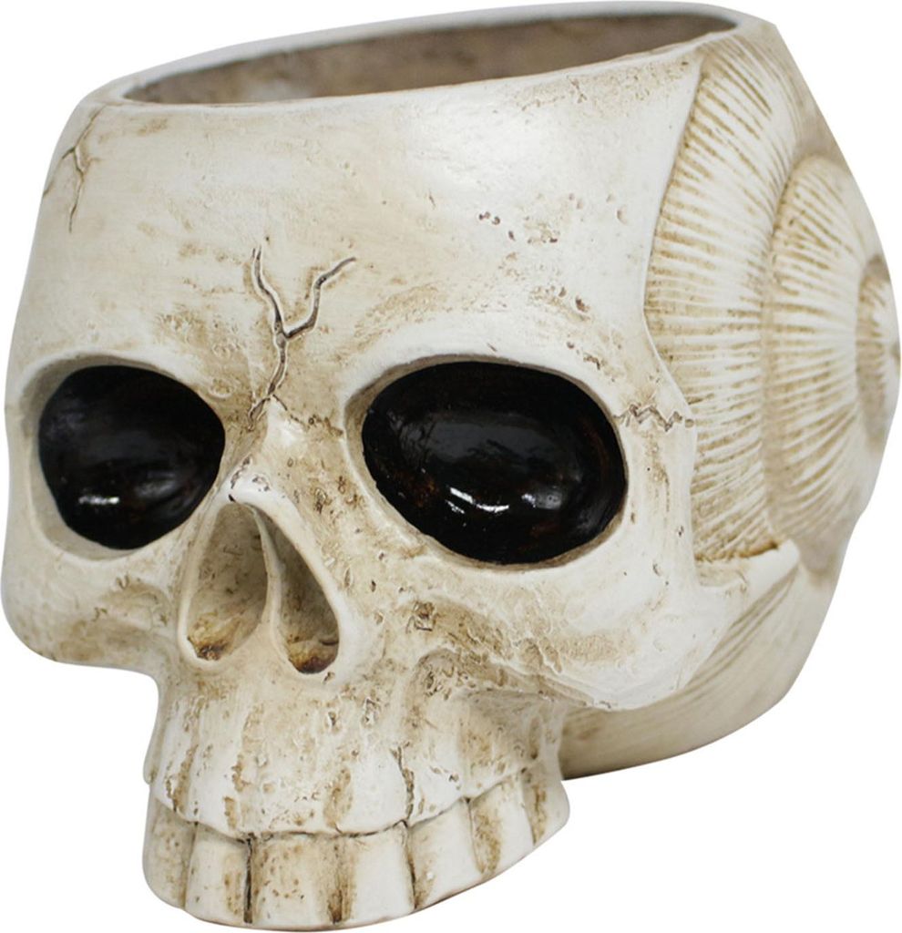 Harz Schädel geformt Blumentopf Gothic Sukkulenten Pflanzer Halter Ornament für Home Office Decor