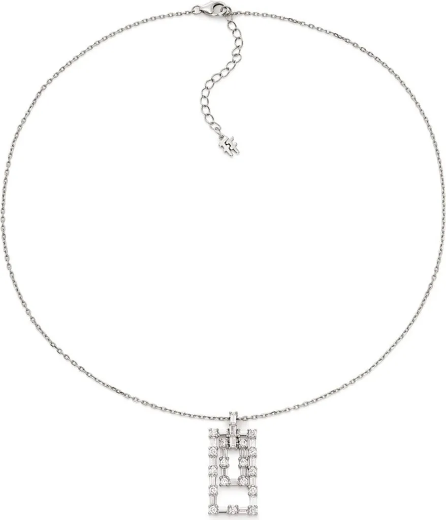 Collier Femme Folli Follie 3N17S010C Sautoir Fin avec Cristal Brillant