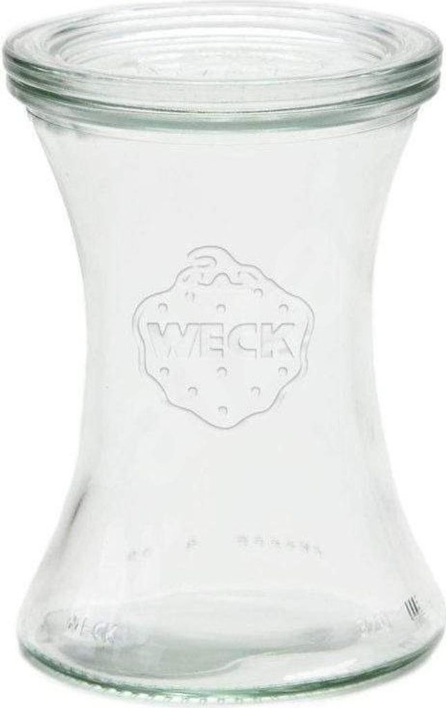 6x Weck Glas Delikatessenglas mit Deckel Delicacy 370 ml
