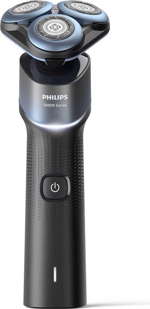 A Philips Series 5000X electric shaver is shown against a white background.