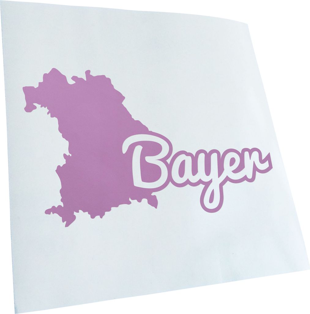 Kiwistar - Autoaufkleber - Bayer Bayern Herkunft - Flieder - 40x24cm - Aufkleber für Auto, Laptop, Fahrrad, LKW, Motorrad mehrfarbig JDM Decal Racing
