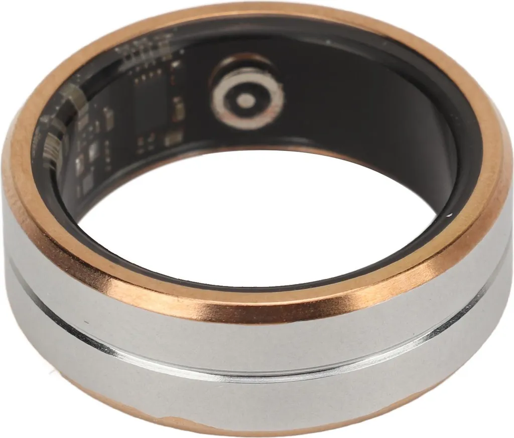 Smart Ring Fitness Tracker, Anello per il Sonno e il Fitness, IP68 Impermeabile Ceramica Acciaio Inossidabile Anello per la Salute Bluetooth Pedometro per Uomo Donna per Android