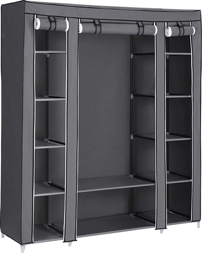 Hoppa! | Stoffgarderobe | Grau | 150 x 45 x 175 cm