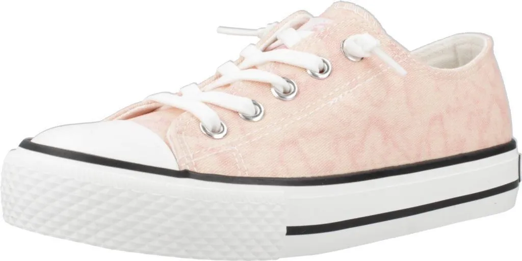 Baskets Basses Fille Naturino Ayasy Roses en Cuir Souple et Résistant