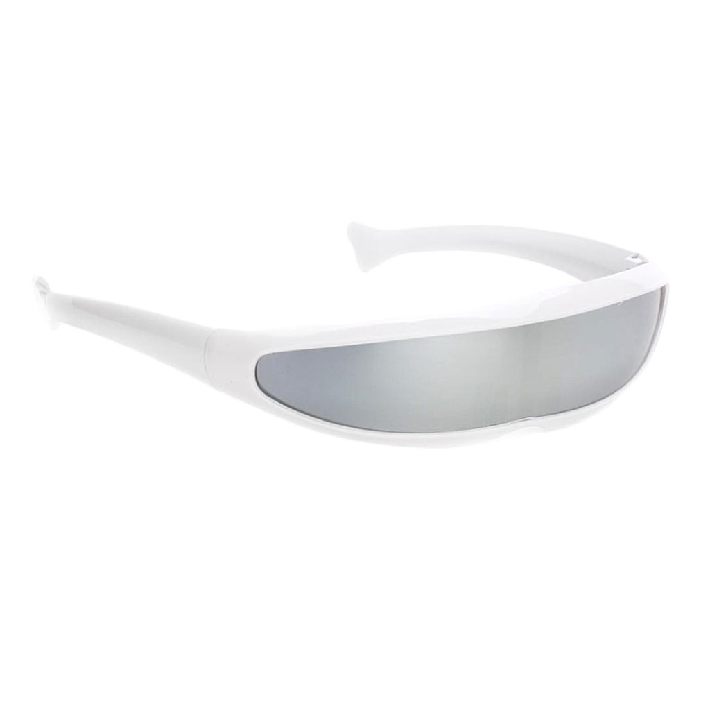 5 Stü Futuristische  Sonnenbrille   Schmal Gespiegelte Monoblock 