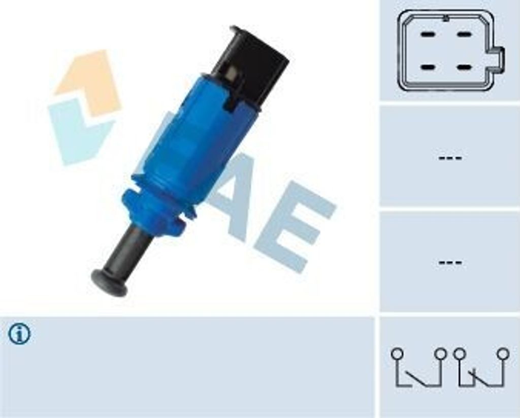 FAE Bremslichtschalter 24910 für SMART FORTWO Coupe (451) mechanisch
