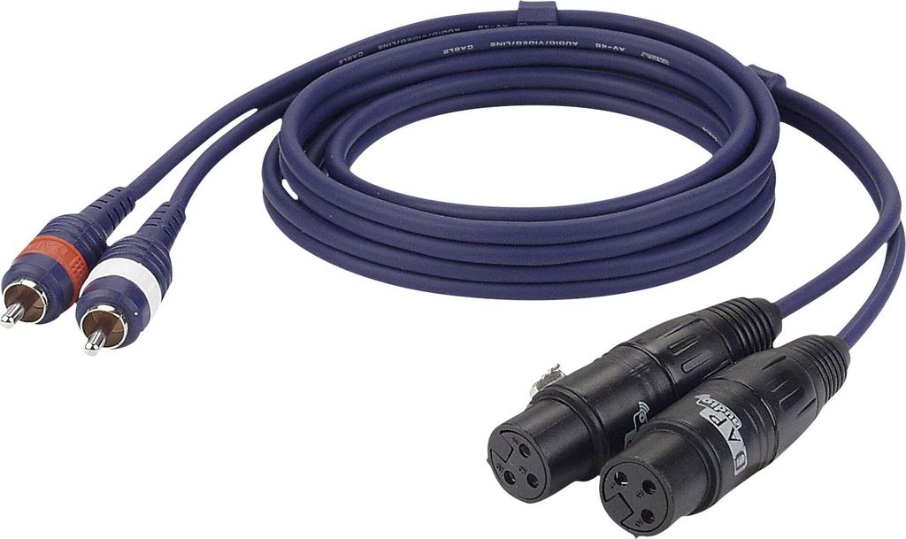 DAP FL25 - 2 RCA male L/R to 2 XLR/F 3P 3 m