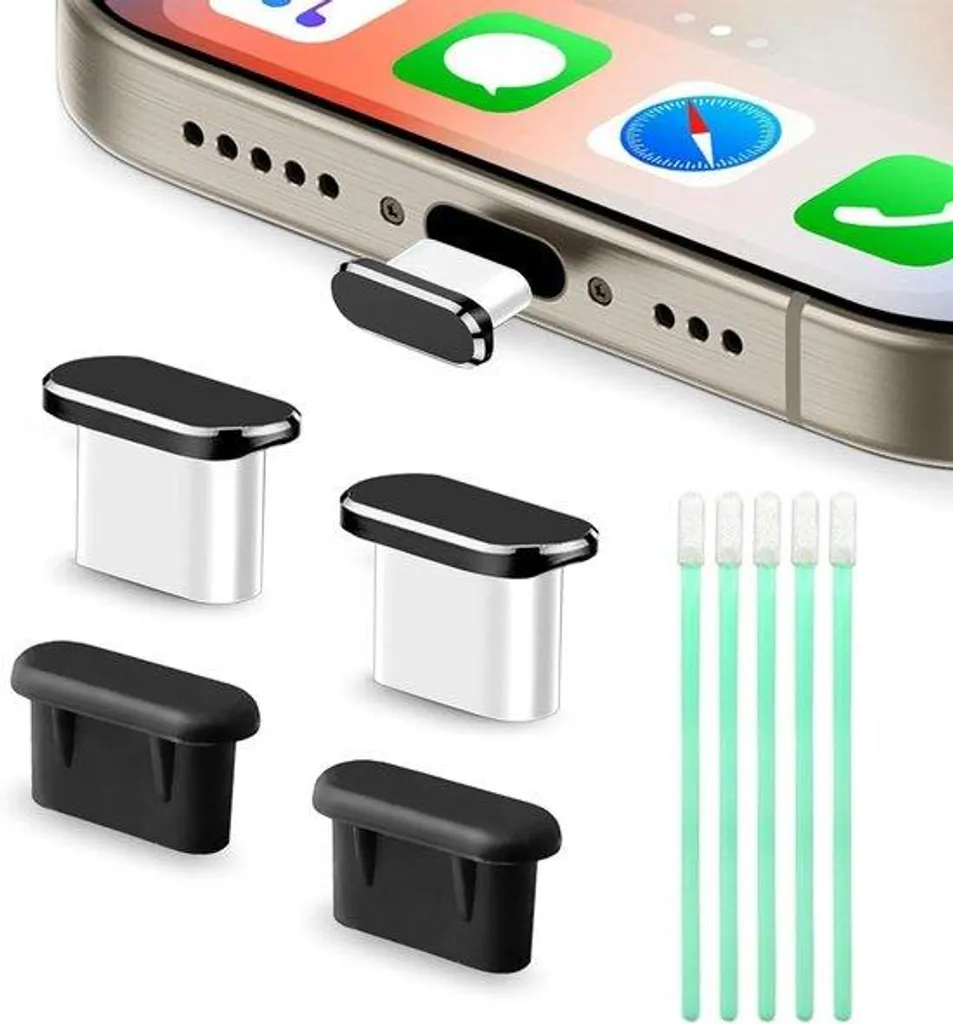 Cache Port de Charge iPhone 15/16 Idéal pour Protection Sable et Eau