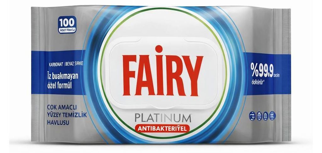 Fairy Oberflächenreinigungstücher Platinum Antibacterial Immagine del prodotto 