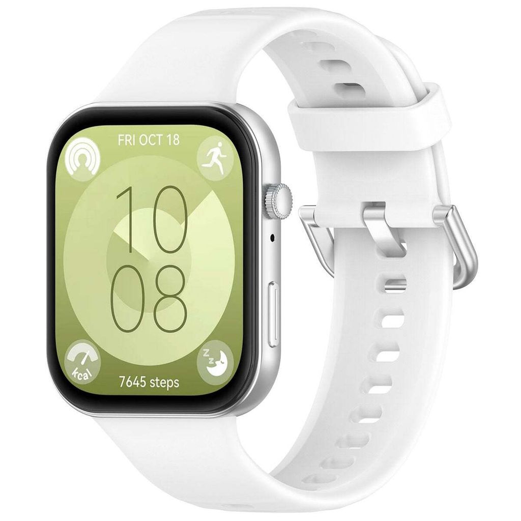 Bizon Strap Uhr Silikon Pro Huawei Watch Fit 3 weiß Produktbild 