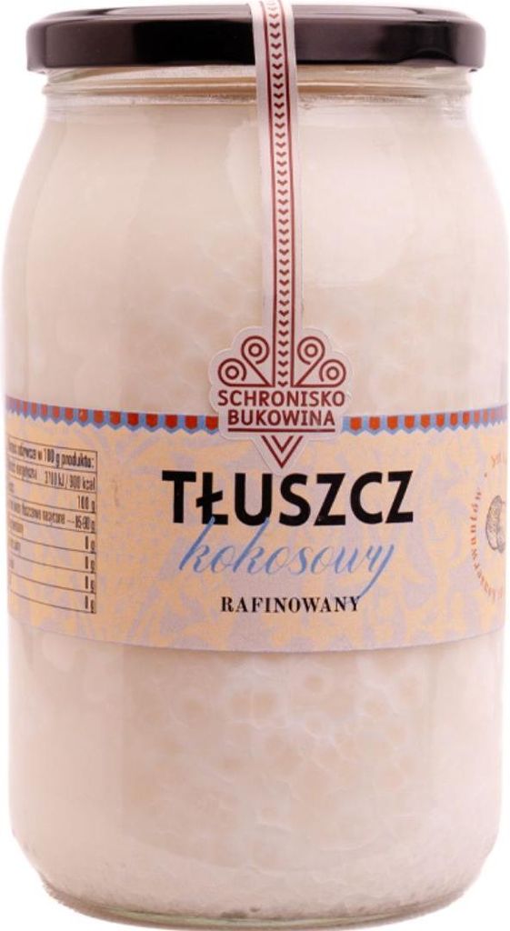 Raffiniertes Kokosfett 900 ml - Schronisko Bukowina